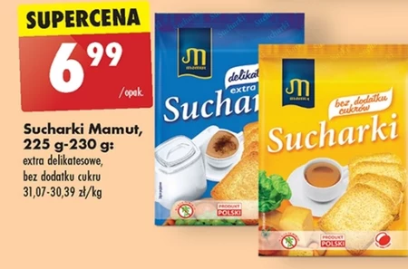 Mamut Sucharki bez dodatku cukrów 225 g