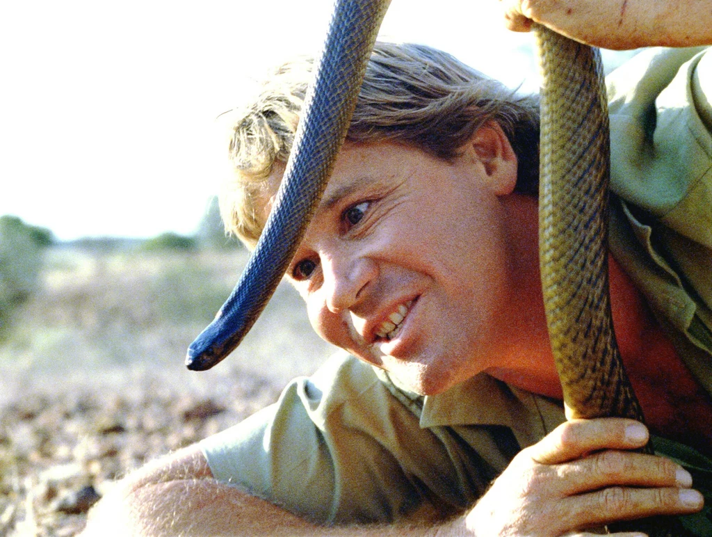 Steve Irwin z wężem