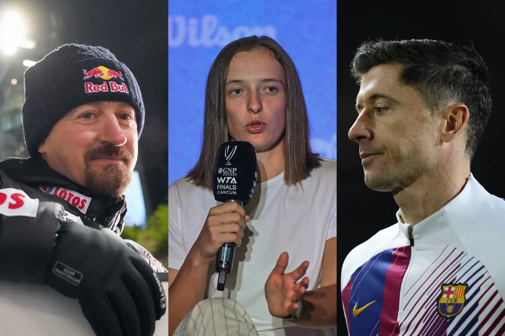 Adam Małysz, Iga Świątek i Robert Lewandowski od lat są twarzami polskiego sportu