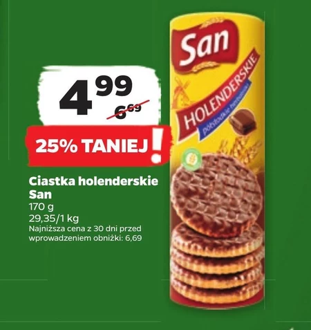 San Holenderskie Herbatniki półsłodkie oblane czekoladą mleczną 170 g