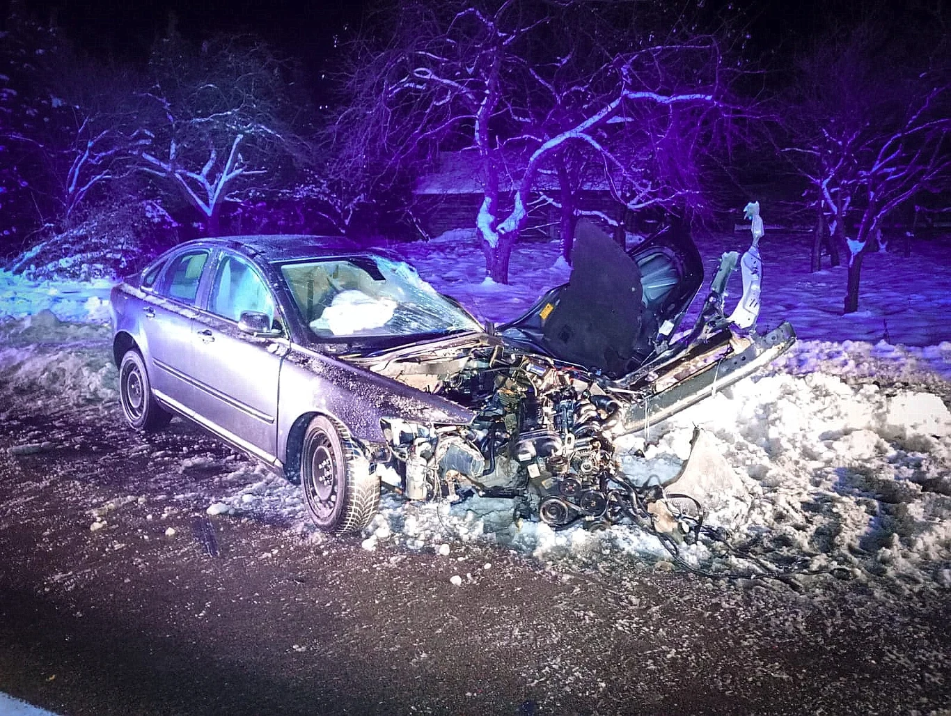 Samochód osobowy uczestniczący w wypadku