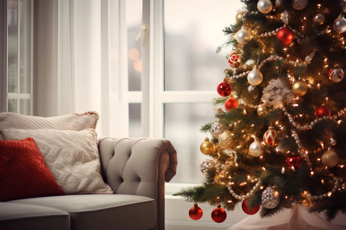 W jakim miejscu powinna stać choinka? Żywej nie stawiaj w pobliżu drzwi balkonowych