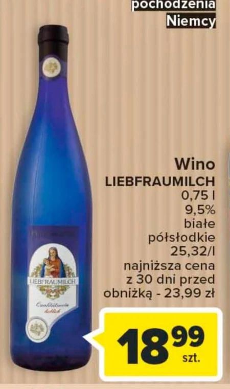 Wino półsłodkie Liebfraumilch