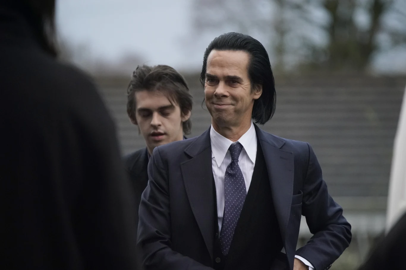 Pogrzeb Shane'a MacGowana. Na zdjęciu Nick Cave Pogrzeb Shane'a MacGowana. Na zdjęciu Nick Cave