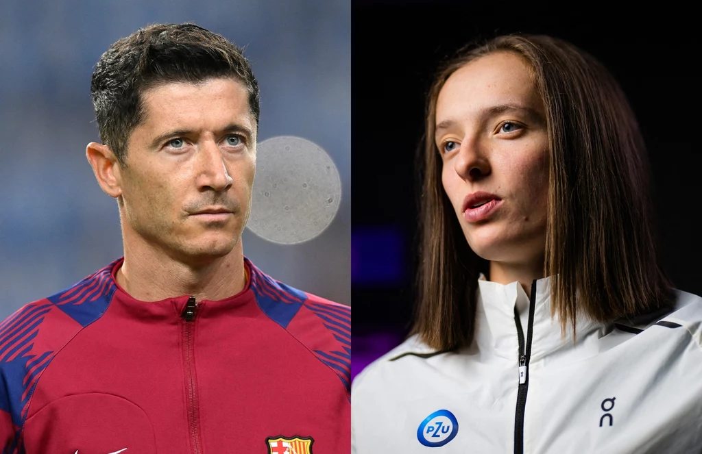 Iga Światek i Robert Lewandowski Iga Światek i Robert Lewandowski