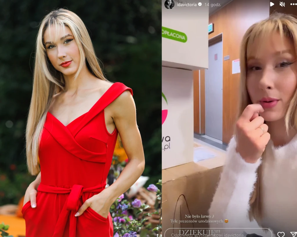 Ida Nowakowska ledwo udźwignęła paczki Ida Nowakowska ledwo udźwignęła paczki