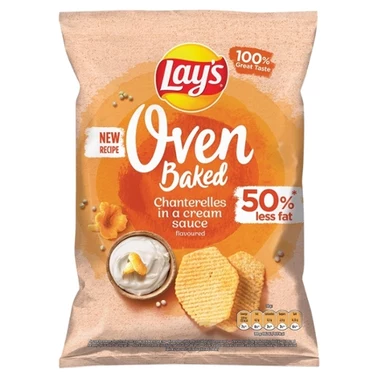 Lay's Oven Baked Pieczone formowane chipsy ziemniaczane o smaku kurek w śmietanowym sosie 110 g - 1