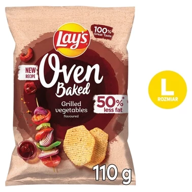 Lay's Oven Baked Pieczone formowane chipsy ziemniaczane o smaku grillowanych warzyw 110 g - 0