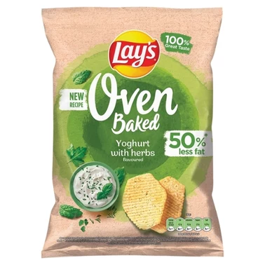 Lay's Oven Baked Pieczone formowane chipsy ziemniaczane o smaku jogurtu z ziołami 110 g - 1