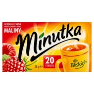 Minutka Herbata czarna aromatyzowana o smaku maliny 28 g (20 x 1,4 g)