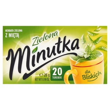 Minutka Herbata zielona z miętą 28 g (20 x 1,4 g) - 0