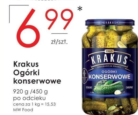 Krakus Ogórki konserwowe 920 g
