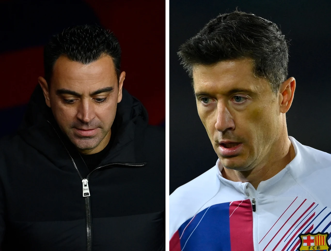 Xavi i Robert Lewandowski Xavi i Robert Lewandowski