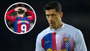 Robert Lewandowski - kapitan piłkarskiej reprezentacji Polski jako zawodnik FC Barcelona podczas meczu La Liga