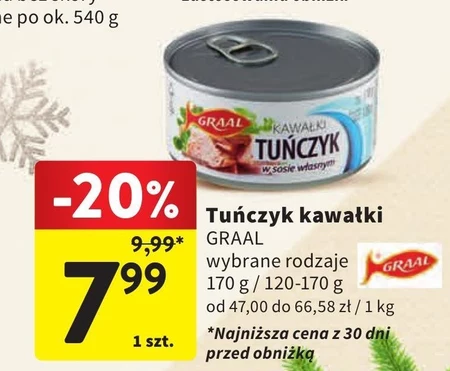 Graal Tuńczyk kawałki w oleju roślinnym 170 g
