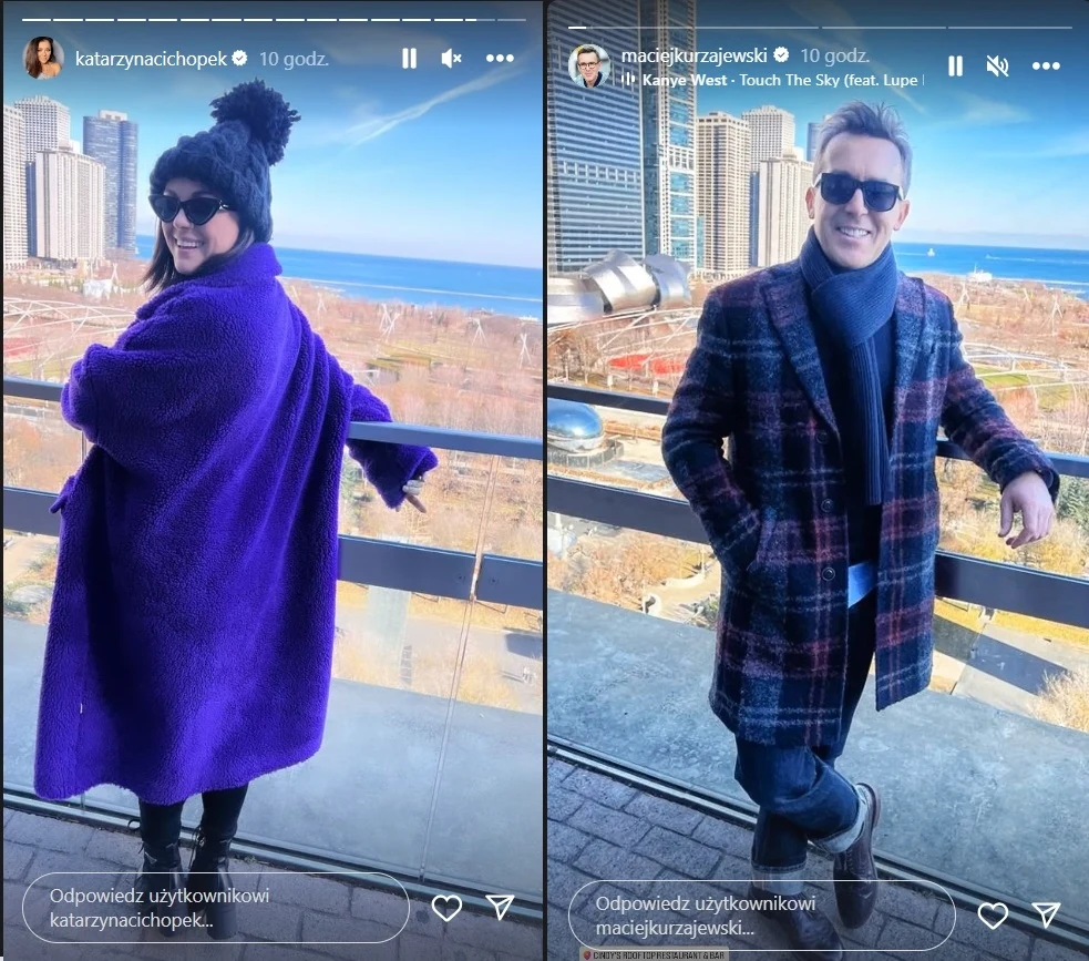 Kasia miała też drugi płaszcz, więc aż tak tanio nie było. Co zatem z "cichym ślubem"? /https://www.instagram.com/katarzynacichopek/?hl=pl