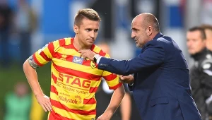 Przemysław Frankowski i Michał Probierz podczas wspólnej pracy w Jagiellonii Białystok