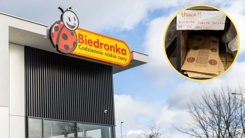 W jednej z poznańskich Biedronek klienci musieli zbierać chleb z podłogi. Wszystkiemu winne były wadliwe torebki
