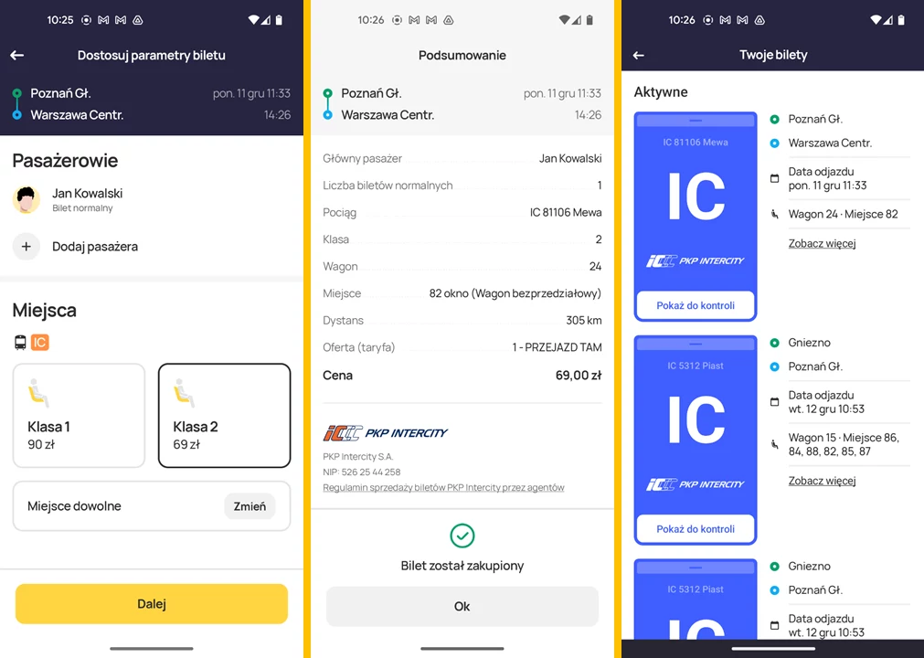 Bilety PKP Intercity można kupić w aplikacji Jakdojade.