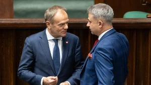 Premier Donald Tusk i wicepremier Krzysztof Gawkowski. Rząd ma świadomość, że musi szybko pracować nad budżetem na 2024 r.