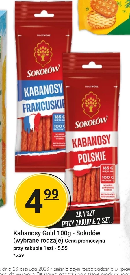 Sokołów Kabanosy argentyńskie 100 g