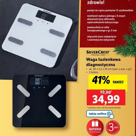 Waga łazienkowa SilverCrest
