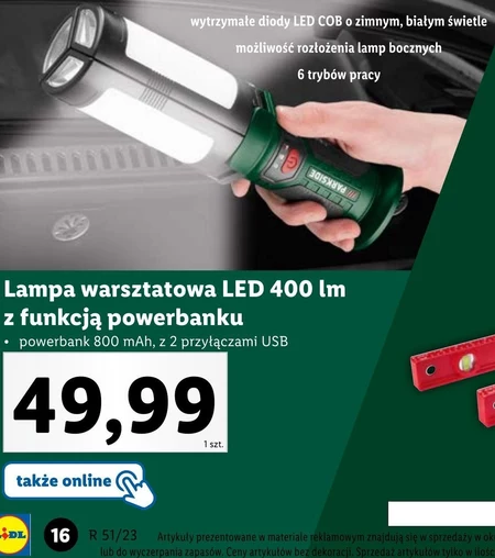Lampa warsztatowa Parkside