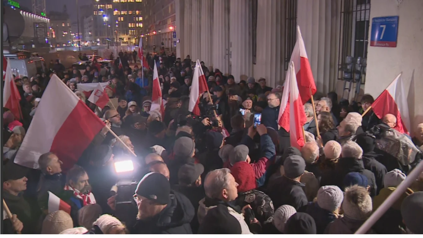 Manifestacja przed TVP Manifestacja przed TVP