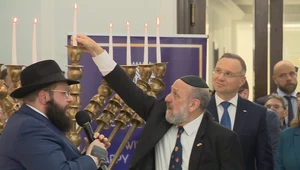 Uroczystość zapalenia świec chanukowych w Sejmie