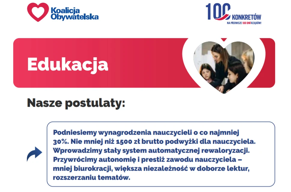 Jeden ze 100 konkretów KO Jeden ze 100 konkretów KO