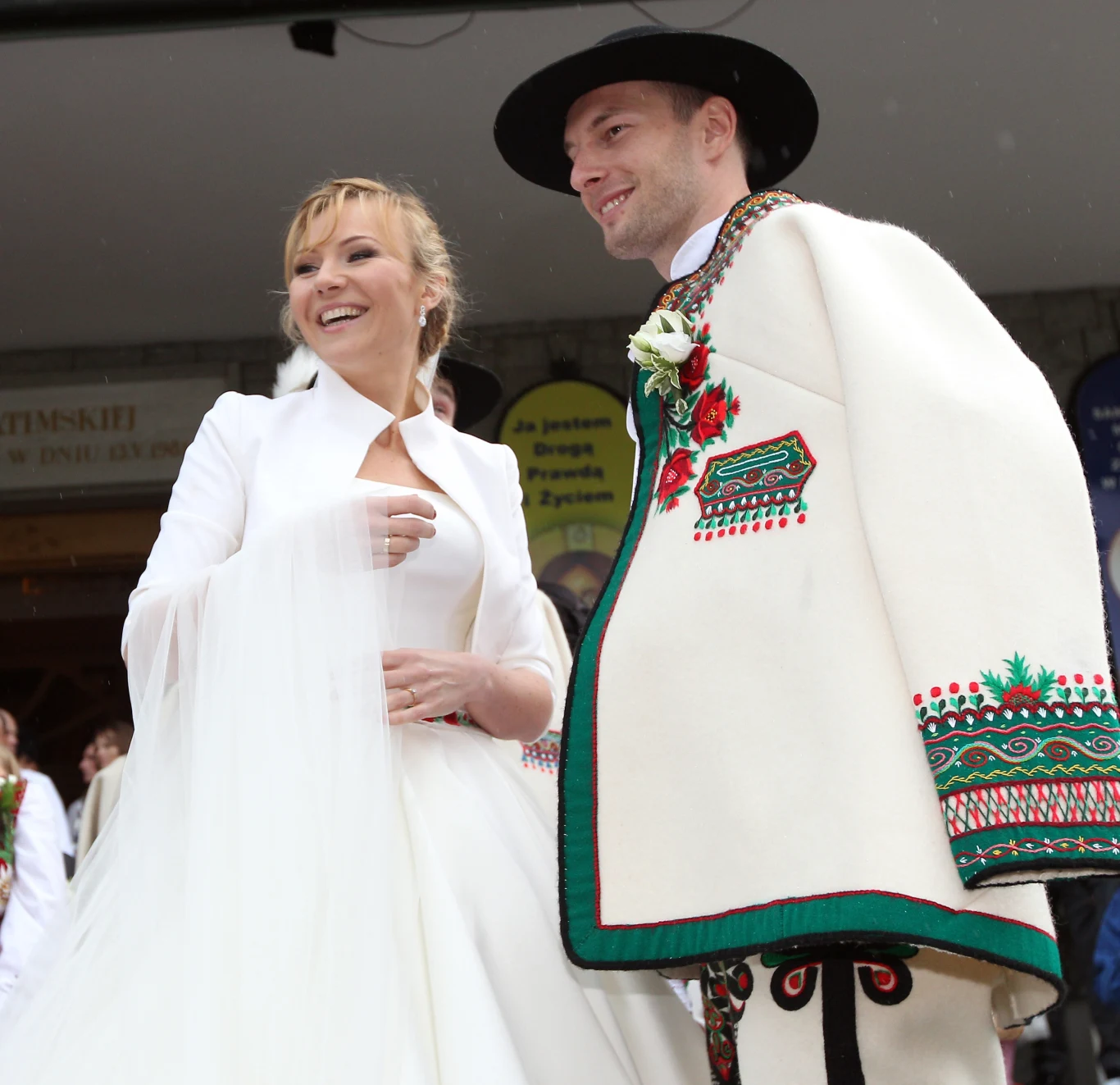 Anna Guzik i Wojciech Tylka w dniu ślubu Anna Guzik i Wojciech Tylka w dniu ślubu