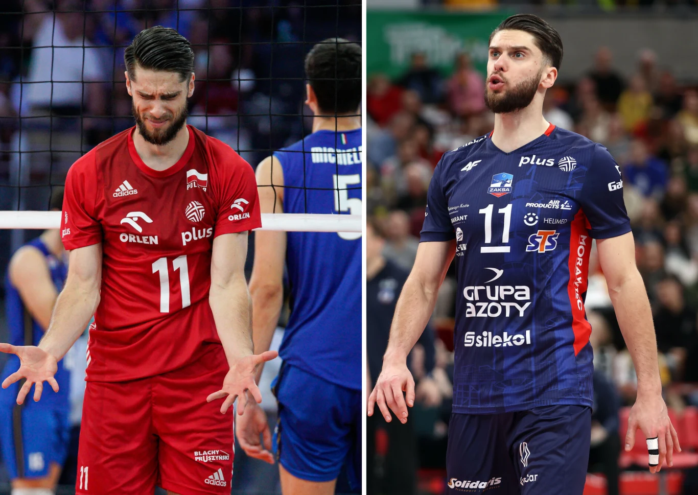 Aleksander Śliwka w reprezentacji Polski (L) i ZAKSIE Kędzierzyn-Koźle (P) Aleksander Śliwka w reprezentacji Polski (L) i ZAKSIE Kędzierzyn-Koźle (P)
