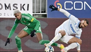Edi Semedo i Alan Czerwiński w meczu Radomiaka z Lechem