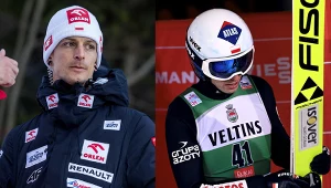 Skoki narciarskie: Puchar Świata. Na zdjęciu trener Thomas Thurnbichler oraz polski skoczek narciarski - Kamil Stoch
