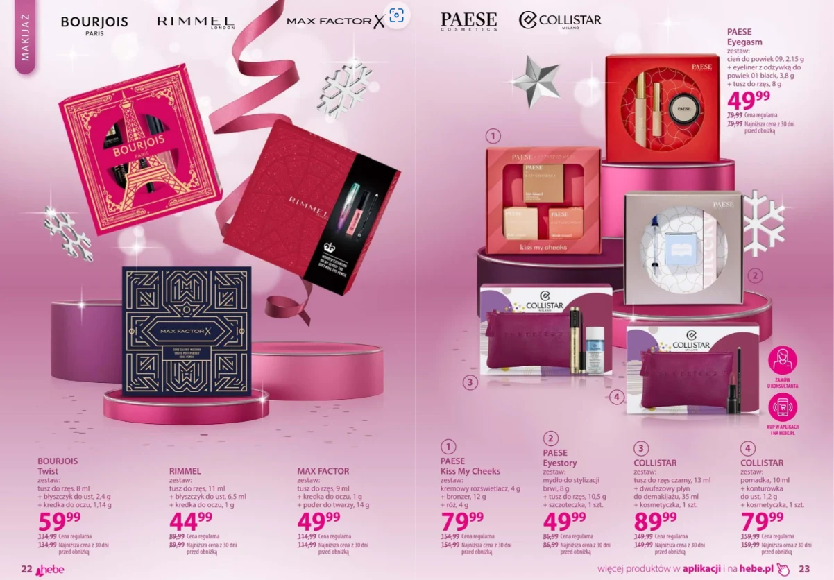 Zestawy kosmetyków z Hebe w promocyjnych cenach. 