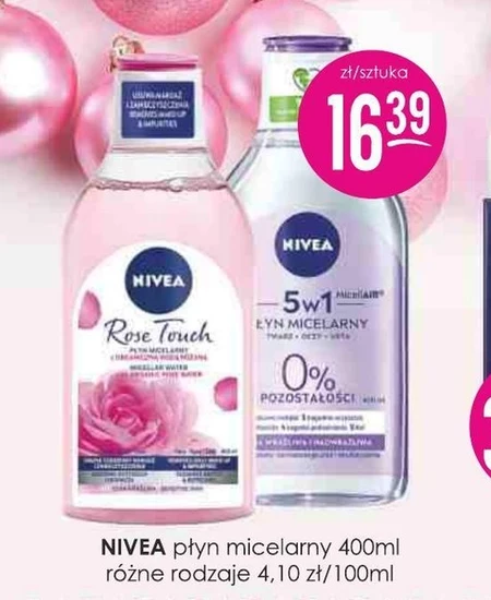 Nivea Rose Touch Płyn micelarny z organiczną wodą różaną 400 ml