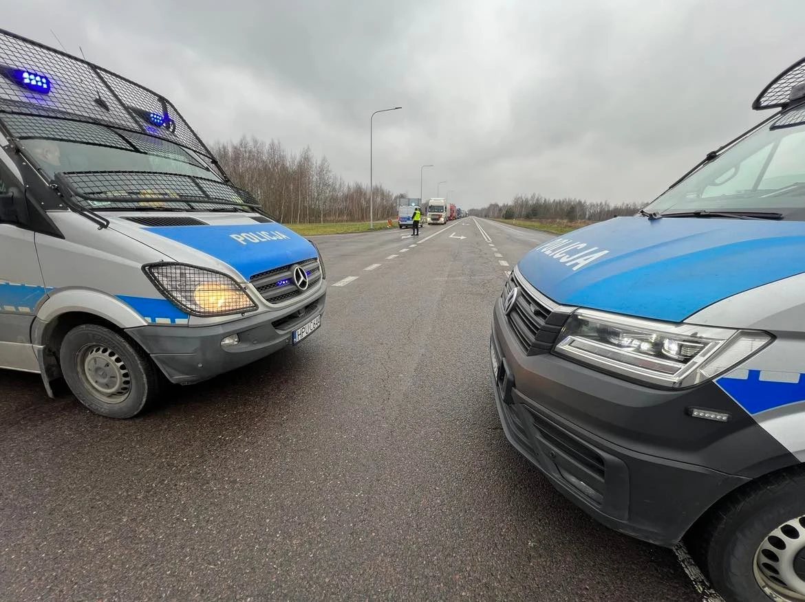 Policja w pobliżu granicy polsko-ukraińskiej