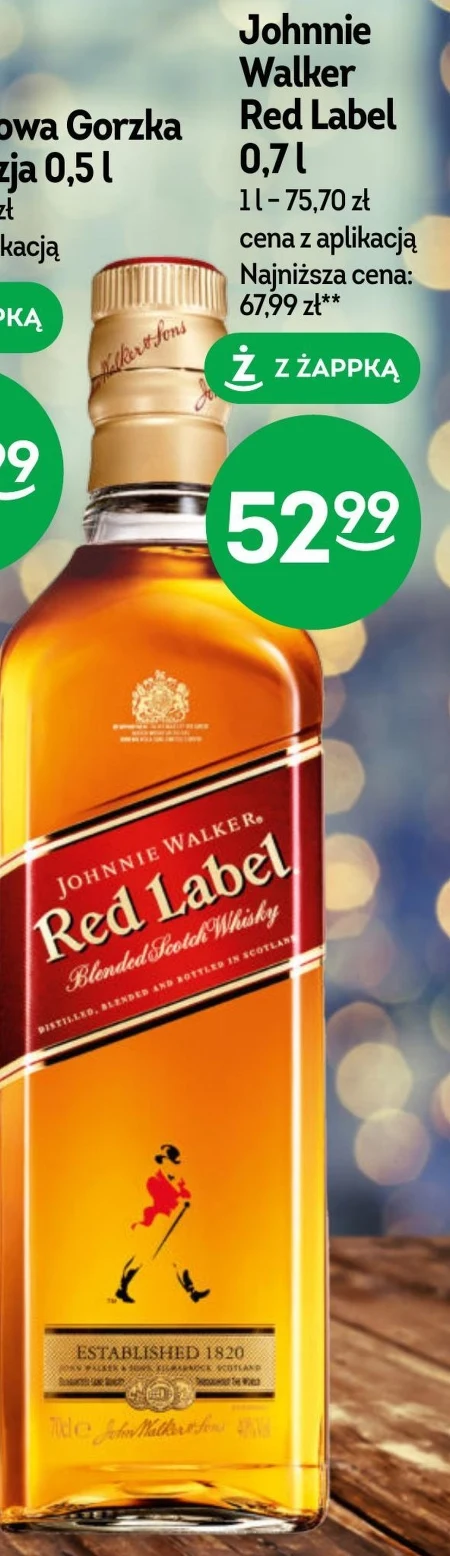 Johnnie Walker Red Label Blended Scotch Whisky 700 ml i Blonde Blended Scotch Whisky 50 ml