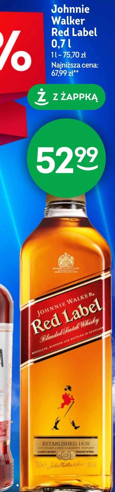 Johnnie Walker Red Label Blended Scotch Whisky 70 cl