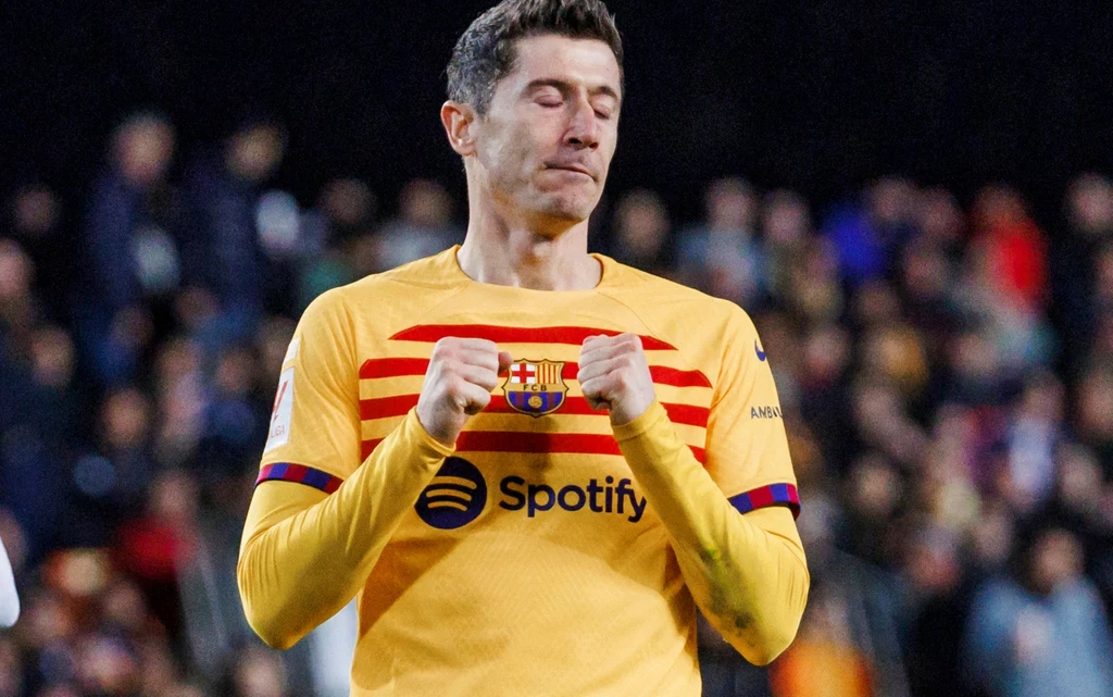 Robert Lewandowski w barwach Barcelony Robert Lewandowski w barwach Barcelony