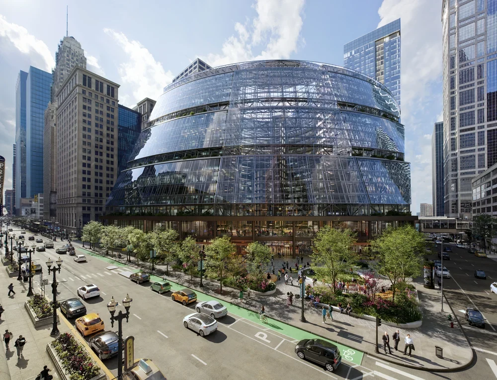 Oryginalni architekci Thompson Center w Jahn pomogą przenieść projekt budynku w XXI wiek, zachowując jednocześnie jego kultową formę. Charakterystyczne dla Thompson Center, 17-piętrowe, wypełnione światłem atrium pozostanie.