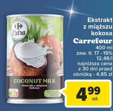 Ekstrakt z miąższu kokosa Carrefour