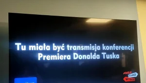 Czarna plansza w TVP Info. "Tu miała być konferencja Donalda Tuska"