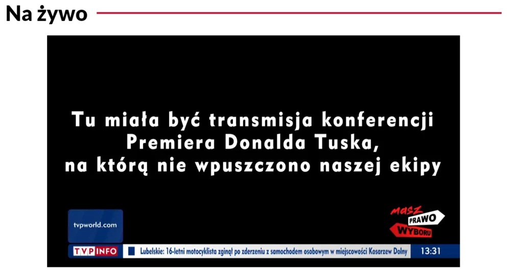 Protest TVP. Na ekranach pojawiła się czarna plansza Protest TVP. Na ekranach pojawiła się czarna plansza