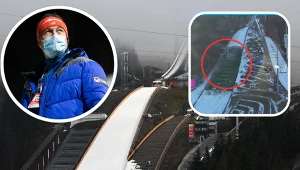 Skoki narciarskie: Turniej Czterech Skoczni. Dyrektor Pucharu Świata Sandro Pertile na tle skoczni w Bischofshofen