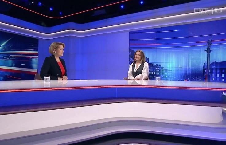 Edyta Lewandowska i Joanna Lichocka /https://wiadomosci.tvp.pl/ Edyta Lewandowska i Joanna Lichocka /https://wiadomosci.tvp.pl/