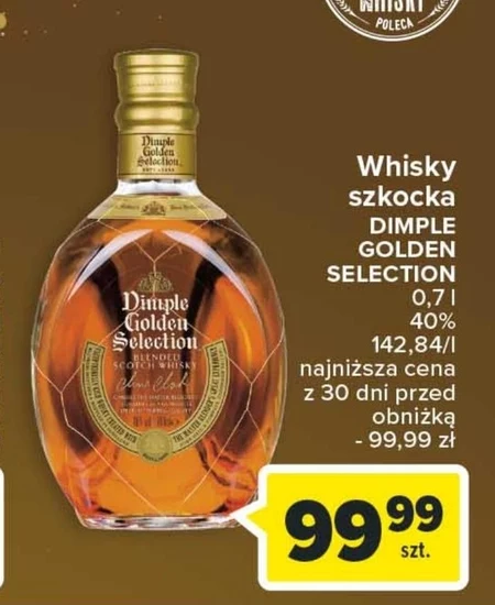 Dimple Golden Selection Blended Scotch Whisky 700 ml
