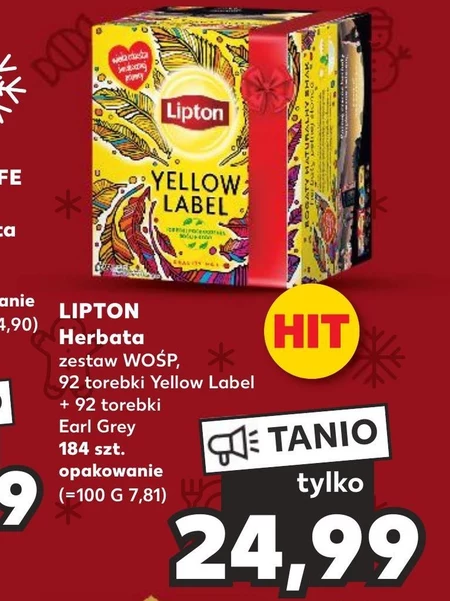Lipton Yellow Label Herbata czarna 184 g (92 torebki) i Gold Tea Herbata czarna 25 torebek