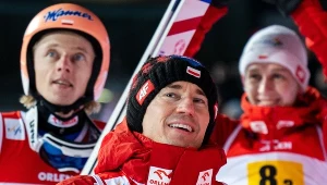 W gronie faworytów do zwycięstwa w MP w Zakopanem są Kamil Stoch (na pierwszym planie) i Dawid Kubacki (z lewej)