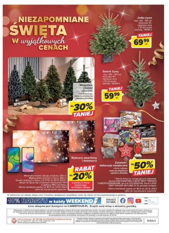 Carrefour oferuje duży rabat na sztuczne choinki! Carrefour oferuje duży rabat na sztuczne choinki!